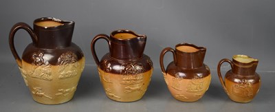 Lot 378 - A group of four graduated stoneware Victorian...