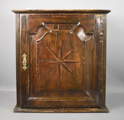 Lot 652 - A late 18th century and later oak spice...