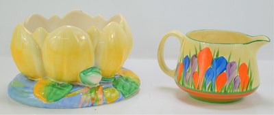 Lot 25 - Bizarre by Clarice Cliff jug in the Crocus...