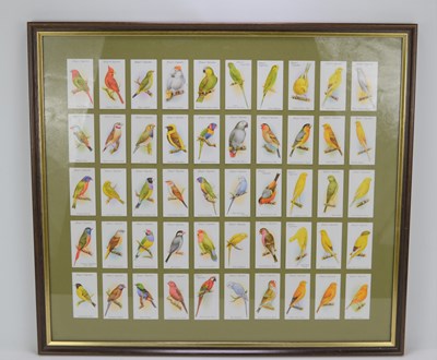 Lot 222 - A framed and glazed set of Players cigarette...