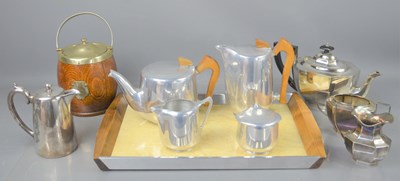 Lot 409 - A vintage Picquot tea set and tray together...