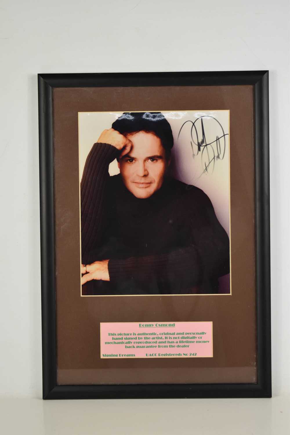 Lot 146 - A Donny Osmond signed photograph / autograph,...