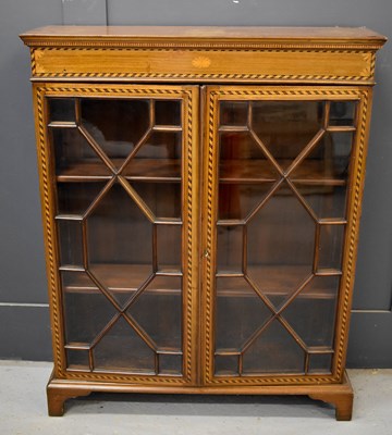 Lot 90 - An Edwardian mahogany glazed display cabinet,...