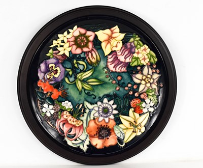 Lot 18 - A Moorcroft charger by Rachel Bishop, in the...