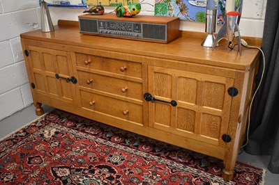 Lot 69 - A Robert 'Mouseman' Thompson sideboard with...