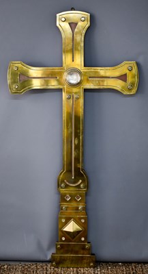 Lot 48 - An Arts & Crafts period brass ecclesiastical...