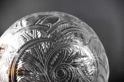 Lot 7 - A Lalique Pinson's bird and fern centrepiece...