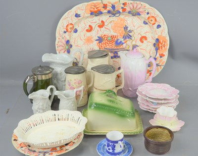 Lot 360 - A group of Victorian and later ceramics to...