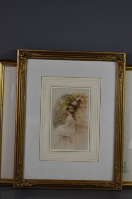 Lot 558 - A Victorian study of a girl in a rose bower,...