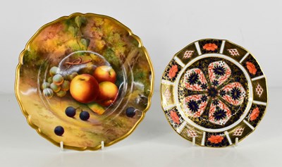 Lot 366 - A Royal Worcester plate painted with apples...