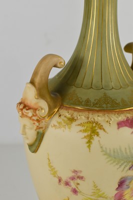 Lot 61 - A Royal Worcester vase, with blush ground to...