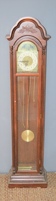 Lot 472 - A mid 20th century mahogany cases grandmother...