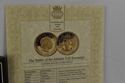Lot 159 - The Battle of the Atlantic, full gold proof...