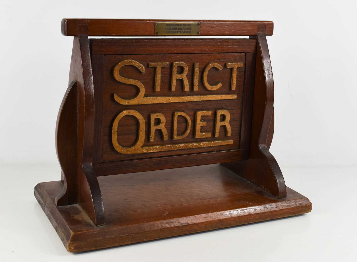 Lot 432 - A Masonic revolving table sign, Liberty Hall