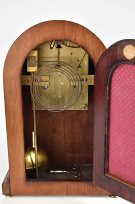 Lot 12 - An Edwardian mahogany domed mantle clock,...