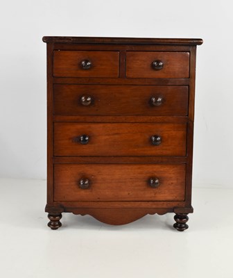 Lot 45 - A Victorian mahogany apprentice piece chest of...
