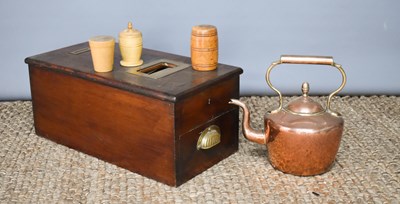 Lot 52 - A Victorian mahogany till, together with three...