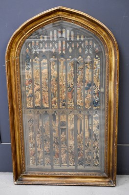 Lot 105 - A large 19th century ecclesiastical print in a...