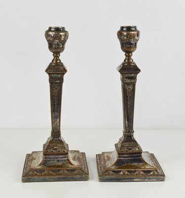 Lot 42 - A pair of Regency period silver plated...