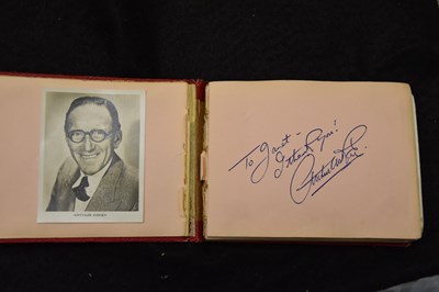 Lot 9 - A 1950s autograph book containing photos and...