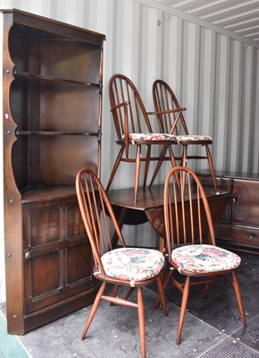 Lot 243 - A group of Ercol furniture to include a corner...