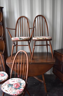 Lot 243 - A group of Ercol furniture to include a corner...