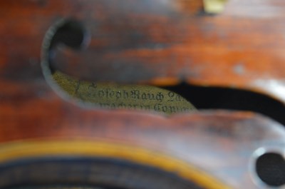 Lot 400 - A late 18th century violin, label inside which...