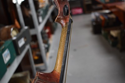 Lot 401 - An antique German violin, two piece back with...