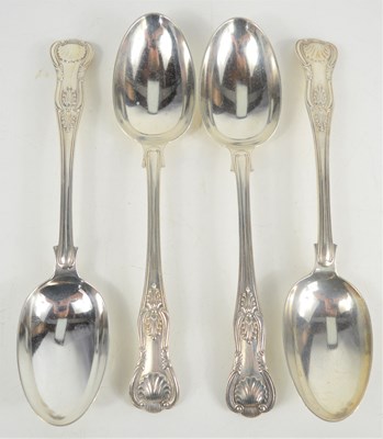 Lot 320 - Five Scottish silver tablespoons in the Kings...