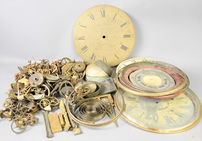 Lot 104 - A group of clock parts to include an early...