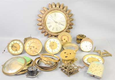 Lot 112 - A vintage Smiths Sectronic sunburst wall clock...
