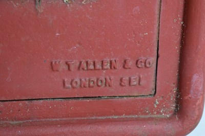 Lot 148 - A George VI GPO red pole-mounted cast iron...