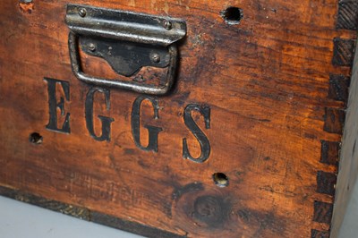 Lot 216 - A vintage Ventillator egg box, stamped Eggs to...