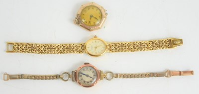 Lot 78 - A 9ct gold cased ladies wristwatch, a Rotary...