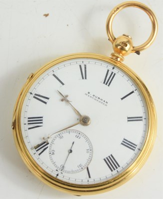 Lot 74 - An 18ct gold cased pocket watch by S. Burman...