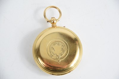 Lot 74 - An 18ct gold cased pocket watch by S. Burman...