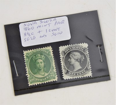 Lot 382 - Two mint Nova Scotia stamps, circa 1860, one...