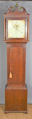 Lot 58 - A 19th century oak and mahogany longcase clock,...