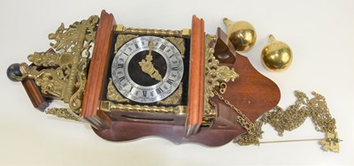 Lot 98 - A 20th century weight driven wall clock in the...