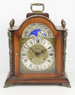 Lot 17 - A Franz Hermie mahogany cased mantle clock,...