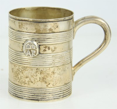 Lot 329 - A silver christening mug, hallmarked Thomas...