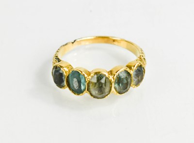 Lot 21 - A 19th century gold dress ring, likely...