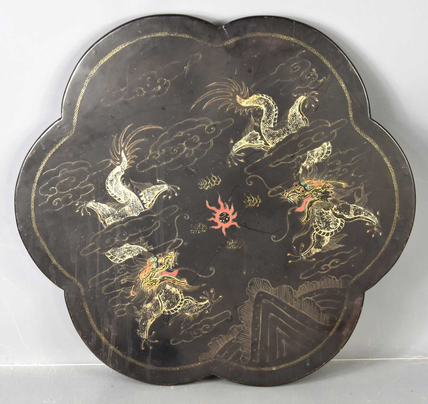 Lot 195 - A 19th century Chinese quatrefoil top...