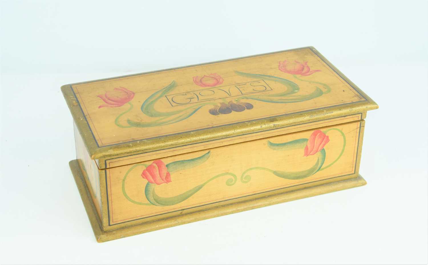 Lot 150 - An art Nouveau satin wood glove box, with...