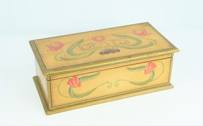 Lot 150 - An art Nouveau satin wood glove box, with...