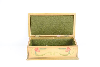 Lot 150 - An art Nouveau satin wood glove box, with...