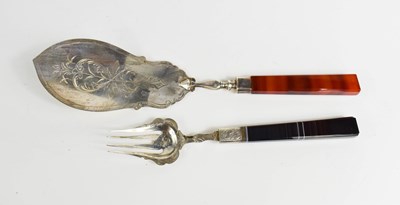 Lot 367 - A 19th century silver Dutch fish slice with...