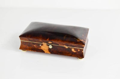 Lot 579 - A 19th century tortoiseshell dome top trinket...