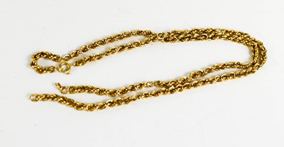 Lot 309 - A 18ct gold rope twist necklace, a/f, 6.9g