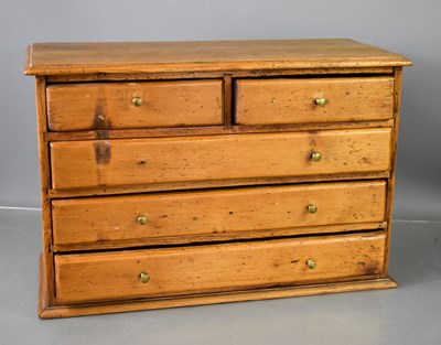Lot 145 - An antique pine collectors cabinet /...